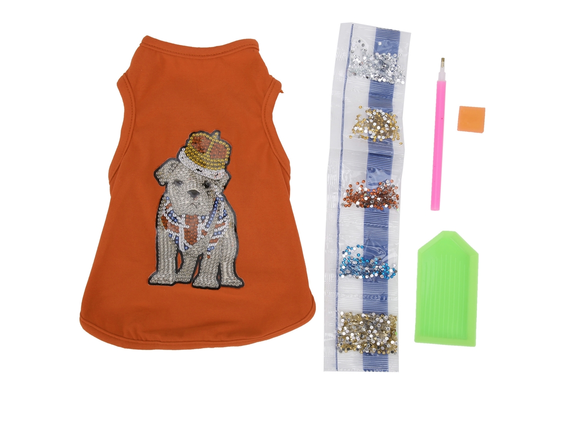 Camiseta De Pintura De Diamantes Para Perros Diy, Ropa Artística Y Manual, Suministros De Artesanía, Accesorios (laranja M)