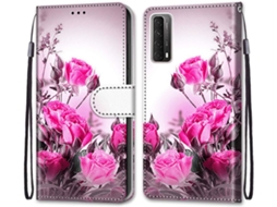 Capa Padrão Fiore para Huawei P Smart 2021 HONGWE. Anti-Choque com Porta-Cartões Multicor