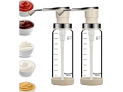 Conjunto De 2 Dispensers Multifuncionais De Xarope De Café De 450ml Bombas À Va De Vazamentos D Gokoco