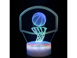 Luz da Noite de Basquetebol, 16 Cores Que Mudam com Controle Remoto 3d Noturna Visual Estéreo DIGITALLAB