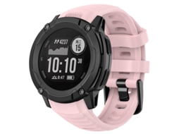 Bracelete para Garmin Instinct 2x Silicone Cor Sólida Conector de Plástico Liberação Rápida Rosa XIAOMOYU