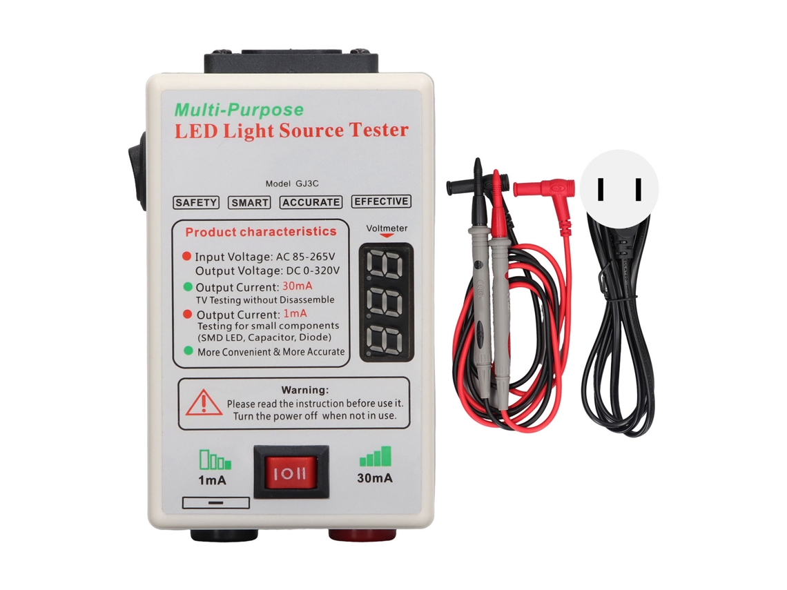 Testador de Luz de Fundo Tv Led com Marchas de Corrente Alta/baixa Partida Suave Seguro 85‑265v Plug Us