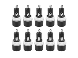 10 Un Porta Fusíveis Tipo Tubo Plano Mf 528 5x20 Parafuso Tampa Cruzada 10a 250v VOLTEDGE