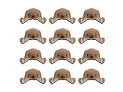12 Protector De Esquinas De Mesa De Silicona Suave Adhesivo Bebé Animal Perro Marrón