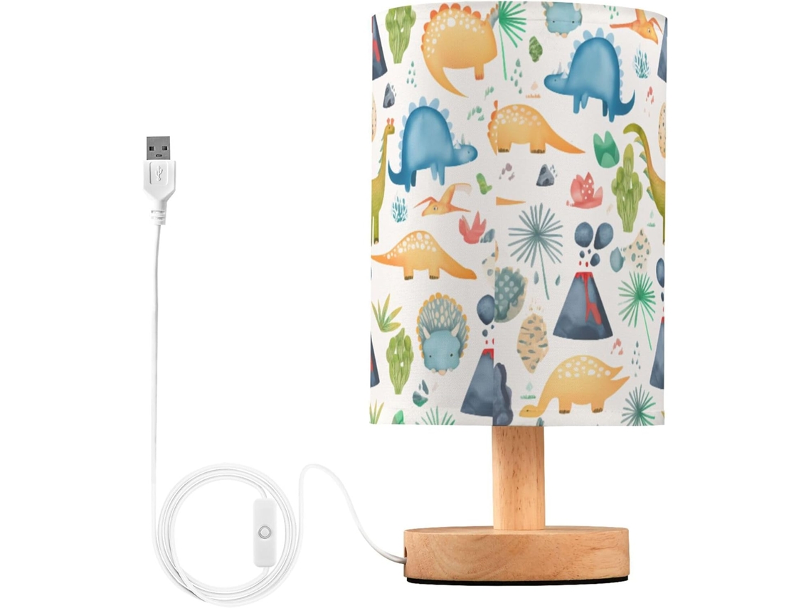 Abajur De Cabeceira Em Formato Dinossauro Com Porta Usb, Sem Necessidade De Lâmpada, Luz Led Quente Para Quarto, Sala De