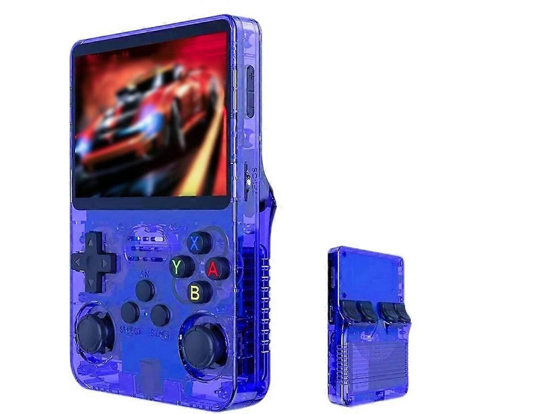 Console De Jogos Elosung Blue Retro Com Cartão De Memória De 128 Gb, Jogos 3d, Tela Hd E Dois Joysticks. Ly Ebike