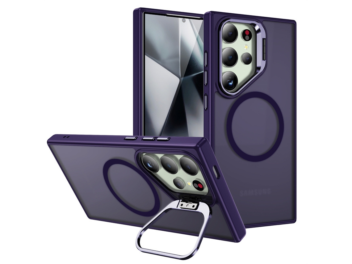 Suporte Magnético Compatível Com Capas De Celulares Samsung.roxo Escuro fecho Magnético Com Toque Suave - S25fe