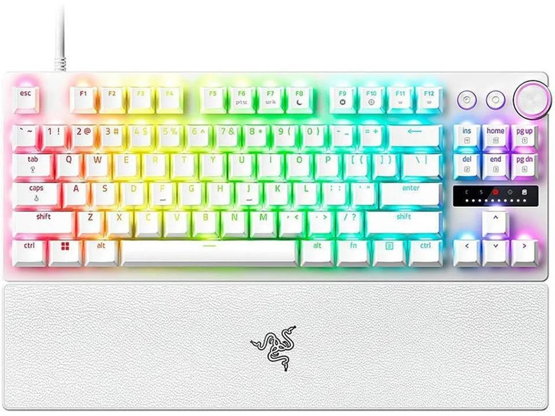 Teclado Gaming RAZER Hunstman V3 Pro TKL (Ótico - Inglês - Branco)