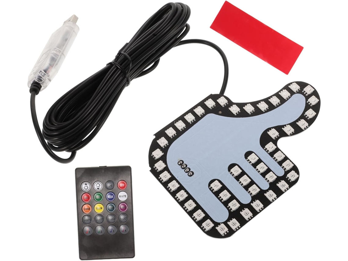 Luz Automotiva Magiclulu Com Controle Por Gestos, Pvc Preto, Interativa E Multifuncional, Segurança Ao Dirigir