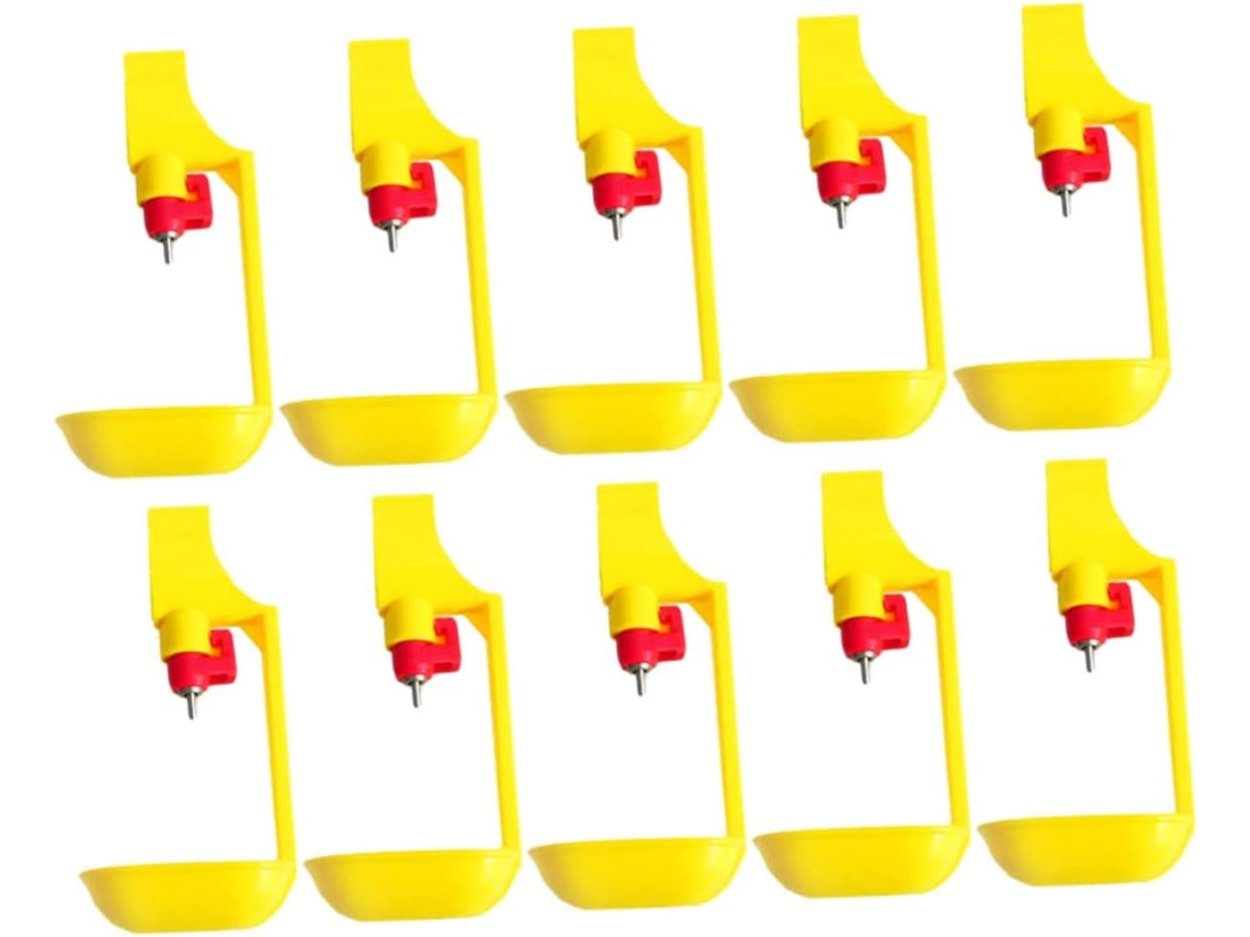 Bebedouro Automático Para Galinhas, Copo Esférico De Plástico, 10 Unidades.