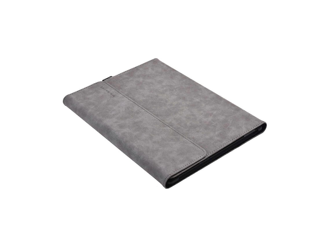 Capa Protetora De Couro Para Tablet Microsoft Surface Pro X 13 Polegadas, Cor Cinza Claro. Tuotuo