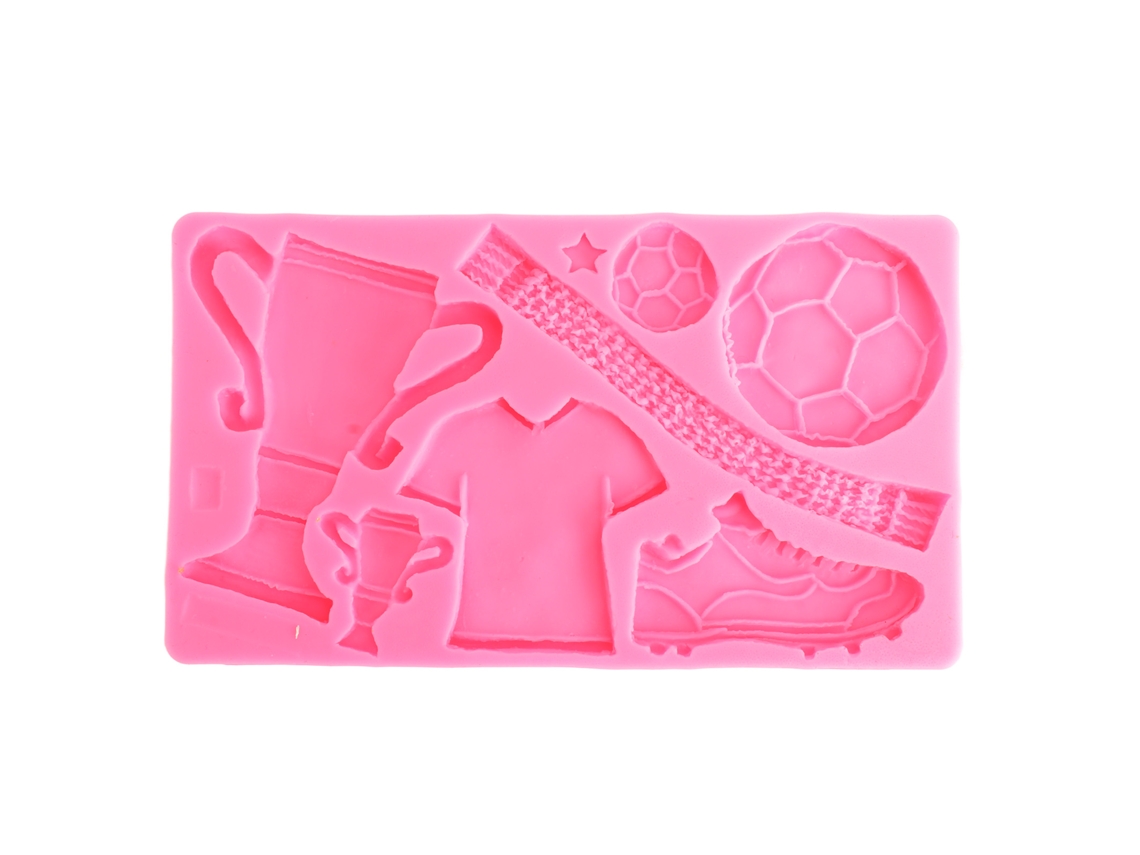 Moldes De Silicone Para Fondant De Troféus De Futebol, Roupas, Sapatos, Bolo, Chocolate, Molde Para Assar, Faça Você Mesmo, Rosa