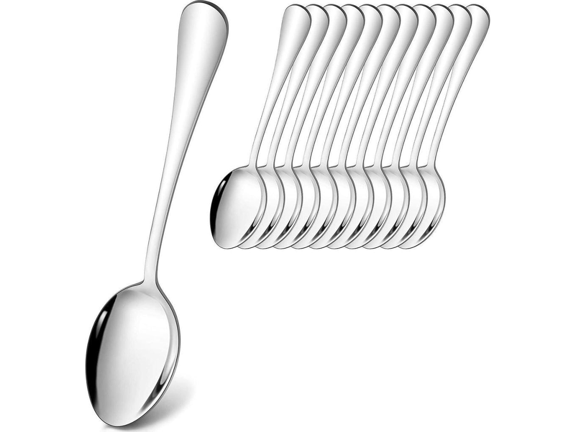12 Peças Conjunto De Colheres Em Aço Inoxidável 20,8 Cm Design Moderno E Elegante