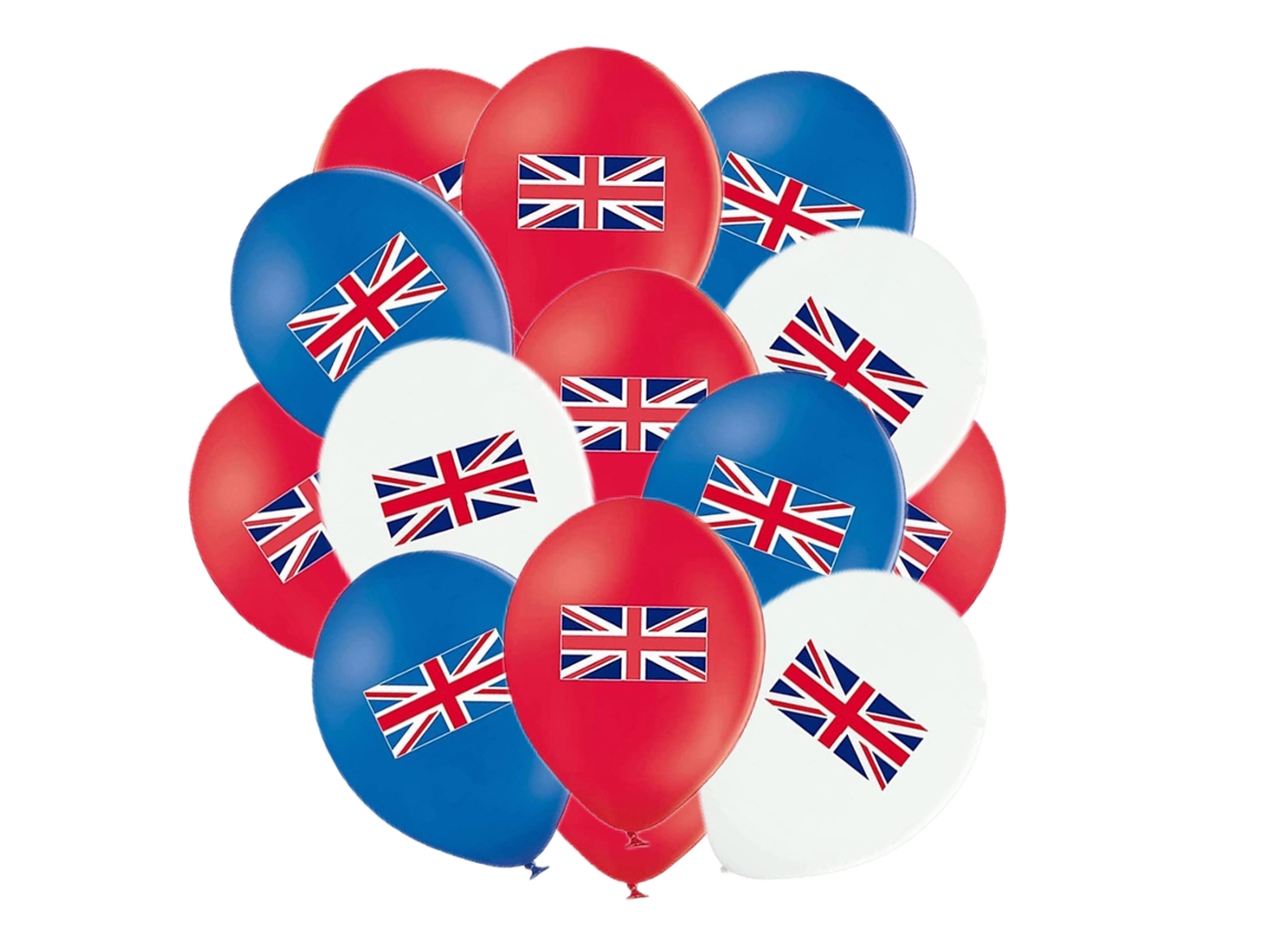 Conjunto de Balões com Logo Union Jack, Decoração | S/MARCA