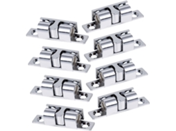 Suporte Para Porta De Armário Em Formato Barco, Conjunto De 8 Peças, Em Aço Inoxidável E Liga De Zinco, Com Trava De