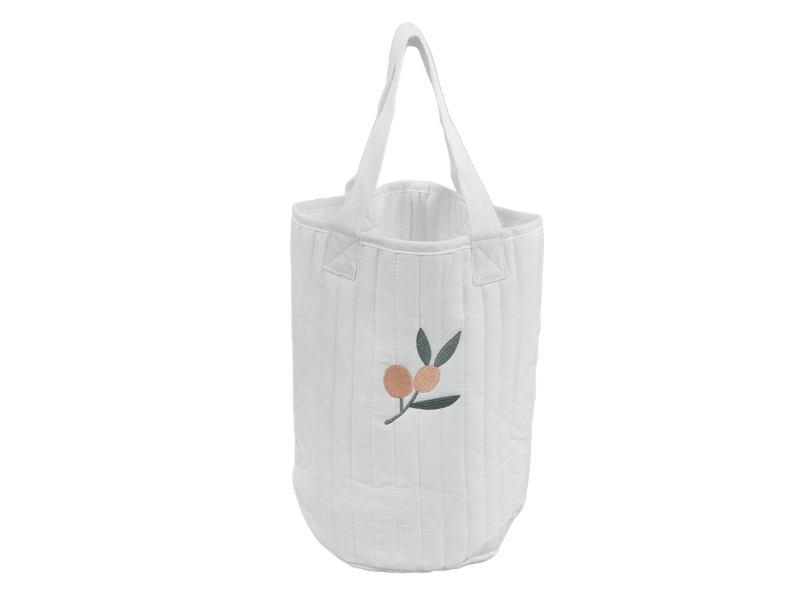 Bolsa De Mamadeira Para Bebê Com Bordado Mochila De Fraldas Portátil Bolsa De Cesto Para Carrinho