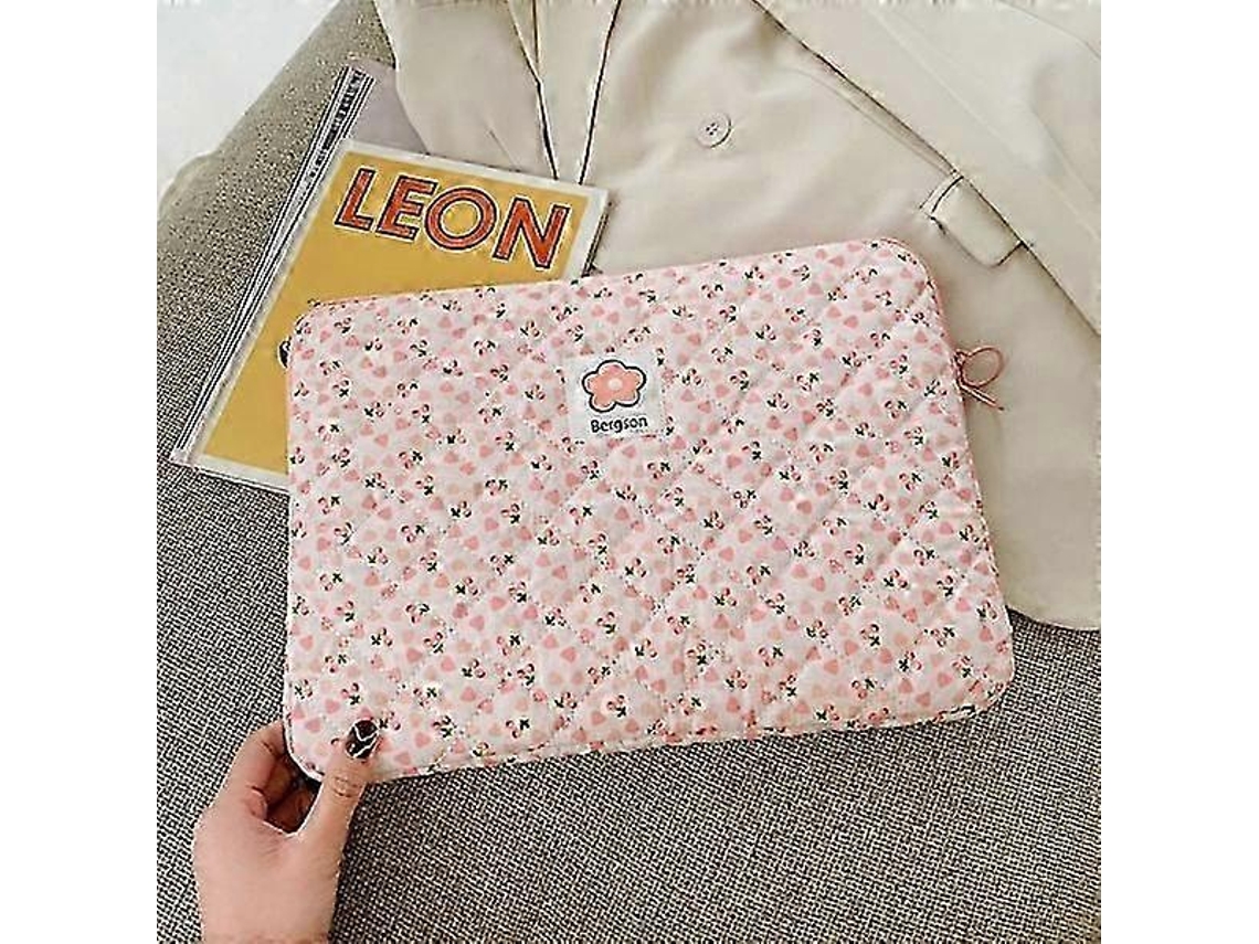 Bolsa Para Laptop Com Forro De 14 Polegadas, Flor Rosa, 14 Polegadas, Flor Rosa Slowmoose
