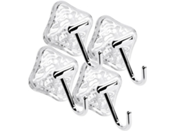 Conjunto De 4 Ganchos Adesivos Parede Com Estampa Geleira, Ideais Para Pendurar Toalhas E Chapéus Resistentes Fáceis De