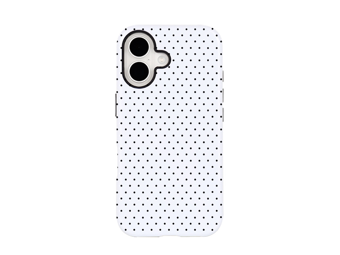 Capa Fofa De Bolinhas Para Iphone 17 Pro Max, Fina E Macia De Tpu À Prova De Choque Para Celular, Branca