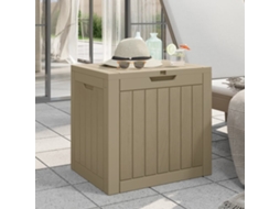 Vidaxl Caixa De Arrumação Jardim 55,5x43x53 Cm Polipropileno Cinzento