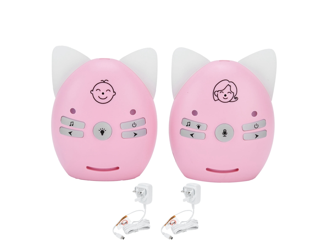 Monitor Digital Sem Fio Para Bebê V30 Com Detector De Choro Bidirecional E Alarme Sensível Uk Plug Rosa