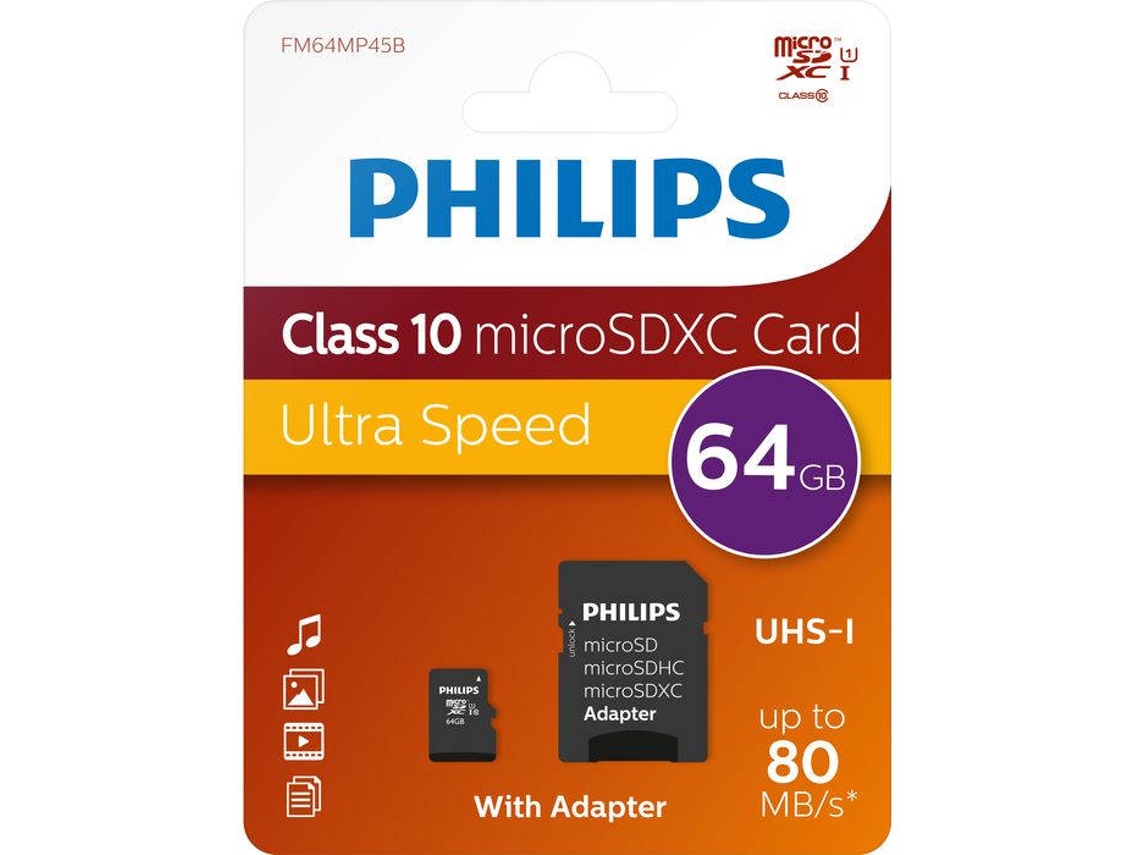 Cartão de Memória PHILIPS FM64MP45B/10