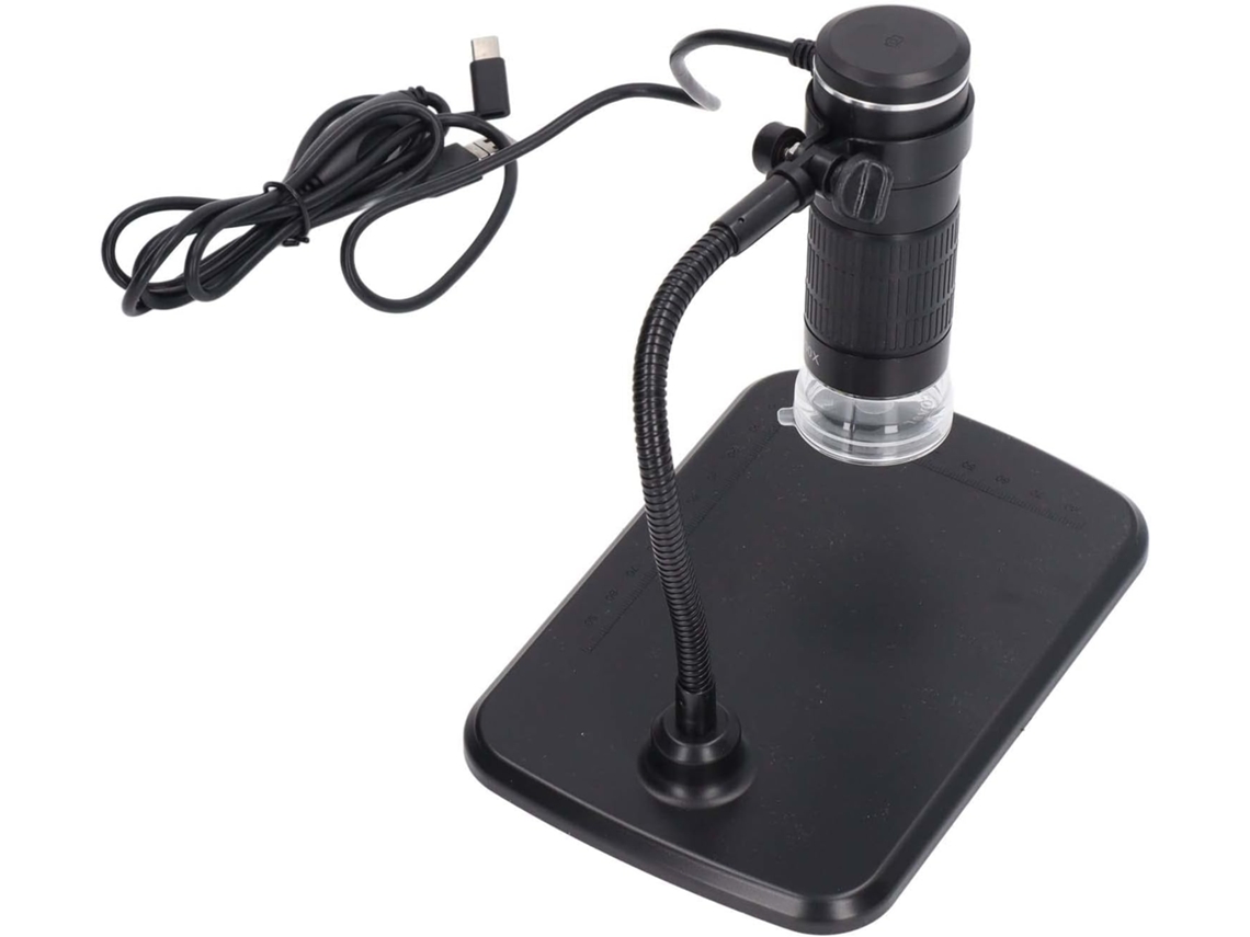 Endoscópio Portátil Com Lupa, Microscópio Digital Em Abs Com 8 Luzes Led