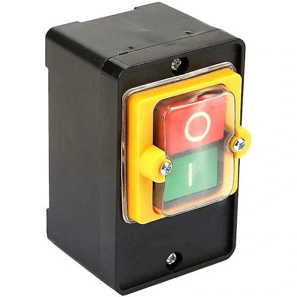Botão De Pressão Para Ligar E Desligar O Motor Ac220v/380v 10a, À Prova D'água, Com Dois Botões E Tampa Protetora Contra Poeira(fmy)