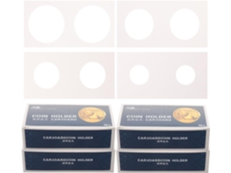 Conjunto De 4 Caixas Transparentes Para Moedas, Capacidade Para 200 Moedas, Organizador Prático, Clipes Para Coleção, Gokoco