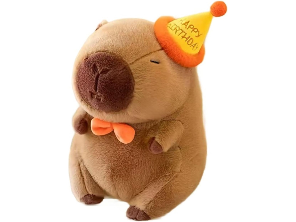 Conjunto Pelúcia Capivara para Aniversário, Material Macio,