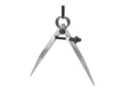 Bússola de couro com divisor de 45° em aço temperado com mola, 125 mm, para artesanato em couro.