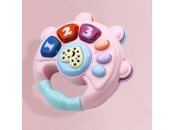 Walshlxq instrumento Musical Infantil Multifuncional Educativo Pré escolar para Bebês Pequenos Pandero Rosa