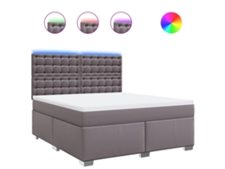 Box Spring Bed, Box Spring Beds Vidaxl Cinzeto Tecido (180 X 200 Cm)