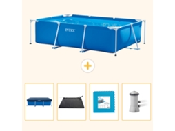 Intex Piscina Com Estrutura Retangular - 300x200x75 Cm - 5-peças S99