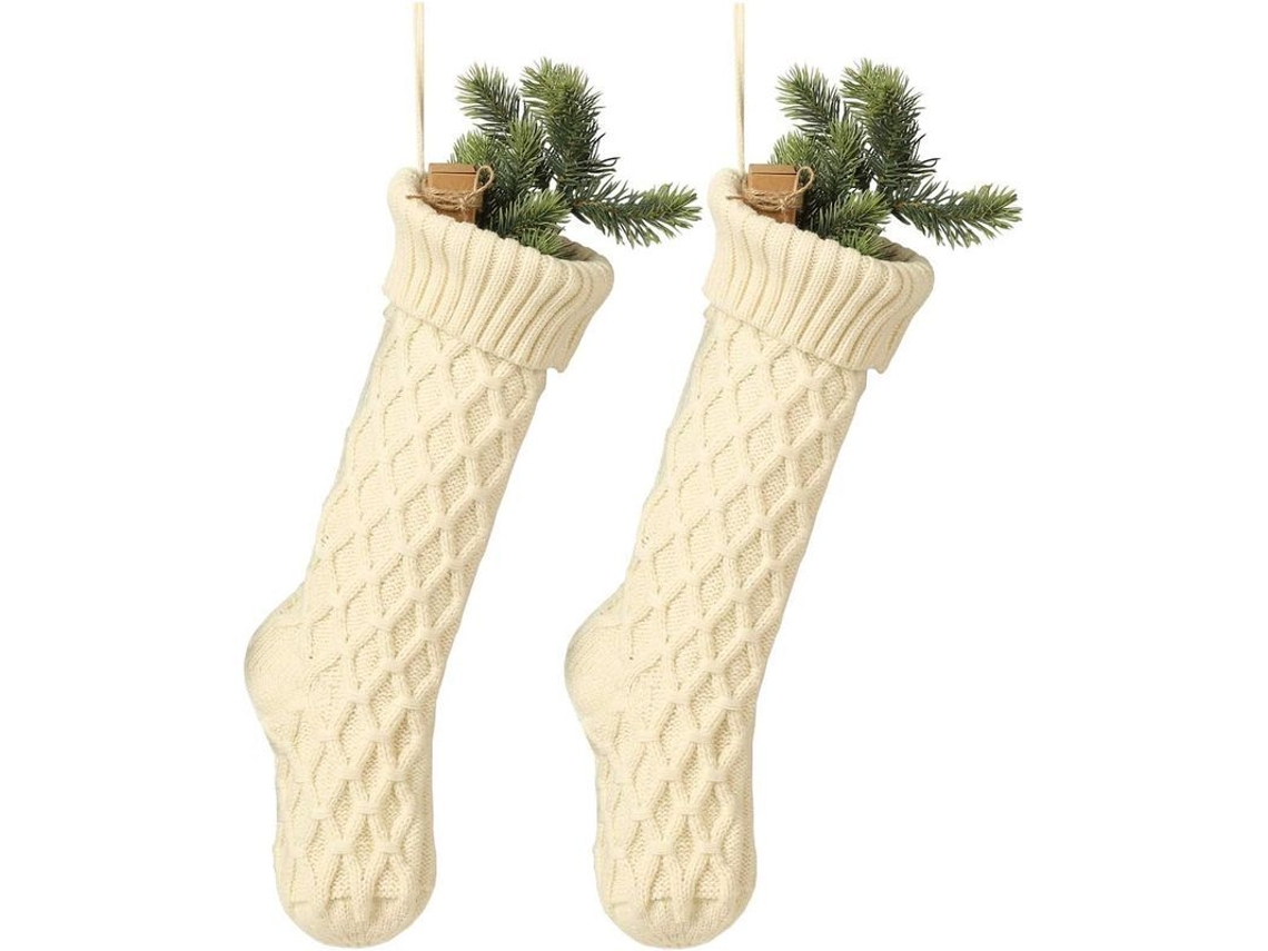 Meias de Natal com Rena Tricotada Nova Line
