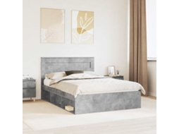Vidaxl Estrutura da Cama com Cabeceira Concreto 140 X 200 Cm