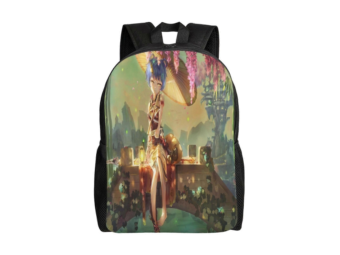 Mochila Estudantil F75 Genshin Impact, Leve E Durável, À Prova Dágua E Com Alça De Ombro Ajustável. Olysi Shop