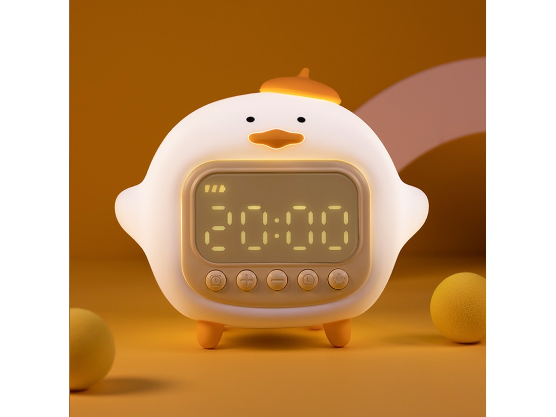 Despertador com Formato de Patinho, Função Soneca, Timer BRILVIBERA