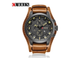 Relógio Masculino MDUG, elegante, com calendário, grande, pulseira de aço