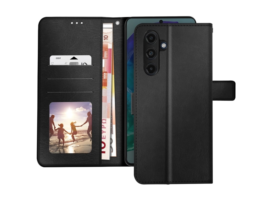 Capa Capinha Abas Vídeo Para Samsung Ushion Pele Preto