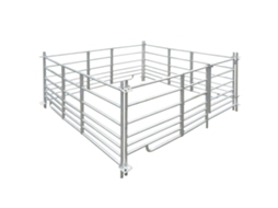 Curral/recinto Para Ovelhas C/ 4 Painéis Aço Galvanizado 183x183x92 Cm