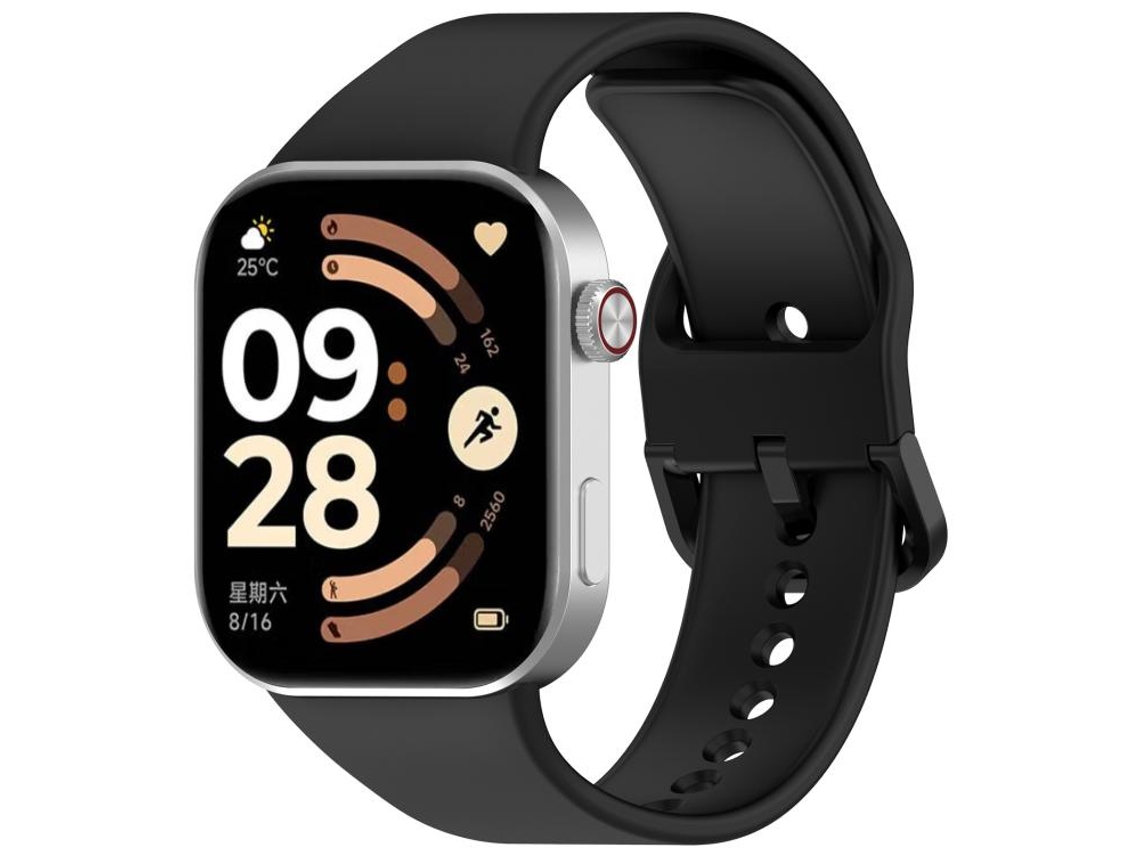 Bracelete Para Redmi Watch 6 / 5 / 4 - Silicone Esportivo - Fecho Reverso Dedicado Preta
