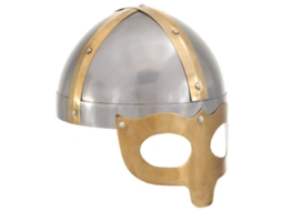 Vidaxl Capacete Soldado Viking Réplica Larp Aço Prateado