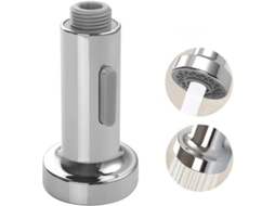 Torneira Misturadora De Cozinha, Push Down Pro Head Com 2 Jatos De Função, Misturador Universal Para Chuveiro Prateado