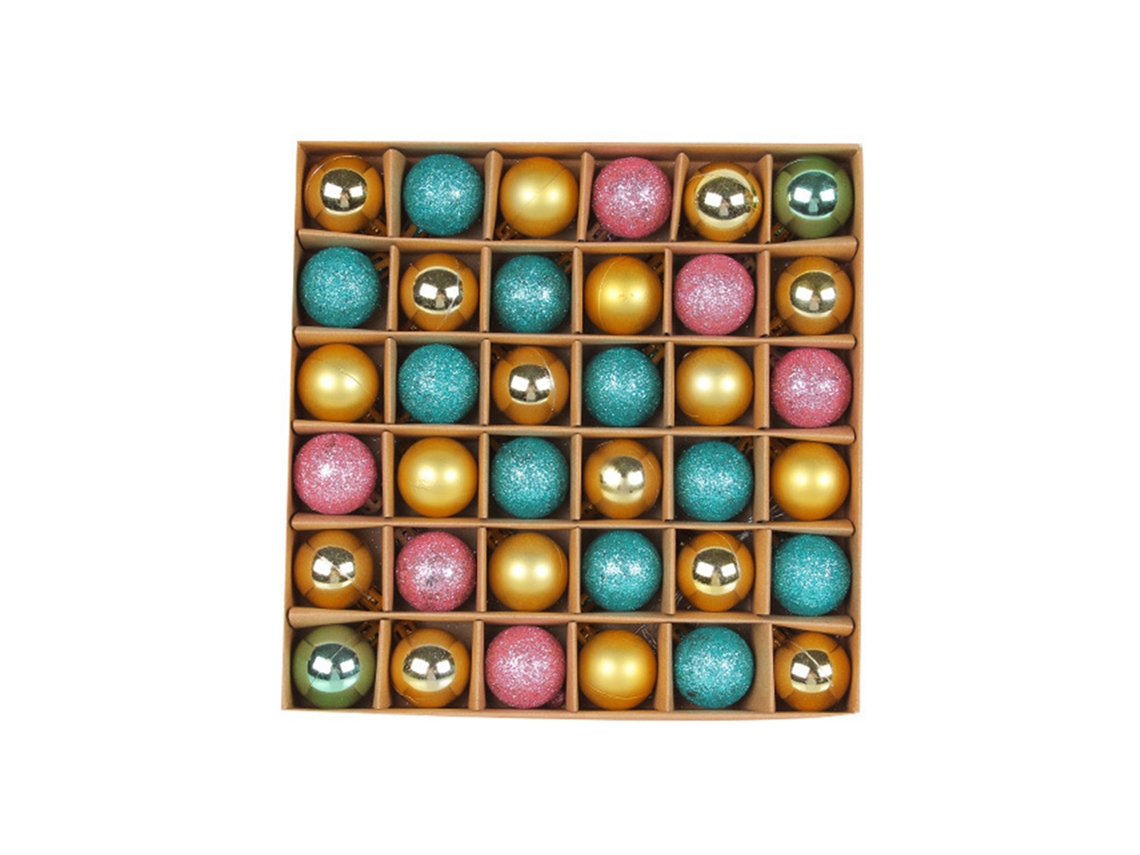 Bola de Natal Azul Gold 3cm, Enfeites para Árvore LAXISCREED