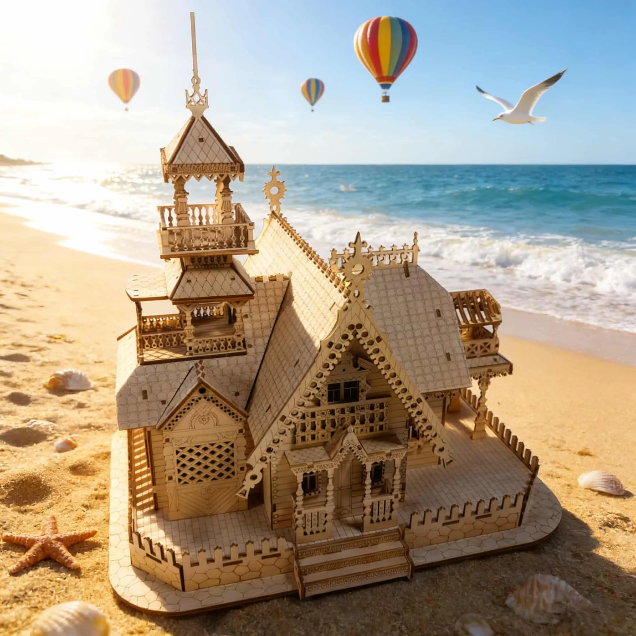 Castelo de Madeira em 3d com Design Exclusivo. MDUG