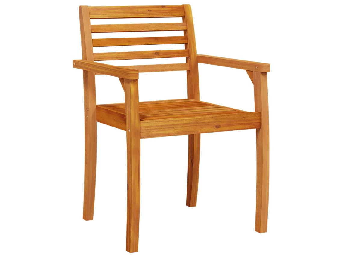 Conjunto de Cadeiras de Jardim 2 Peças Madeira de Acácia Maciça 59x55x85 cm MAISON EXCLUSIVE