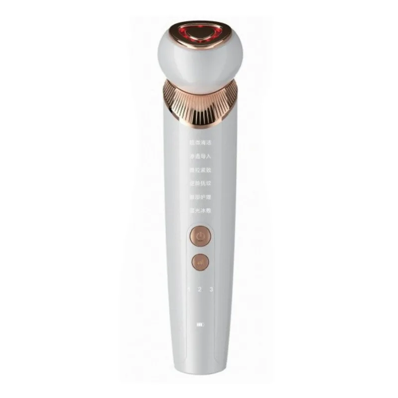 Massageador facial vibratório com microcorrente (branco)
