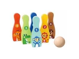 Juego De Bolos Educativo Infantil De Madera Para Niños Jucosurp23
