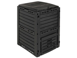 Conjunto 1 Compostor De Jardim De 280 L Vidaxl Preto Polipropileno (59,5 X 60 X 81,5 Cm)
